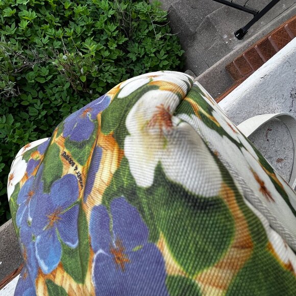 DOONEY & BOURKE Petunia Blue Leisure Shopper Tote Bag Floral Braided Top Handle - Picture 10 of 12